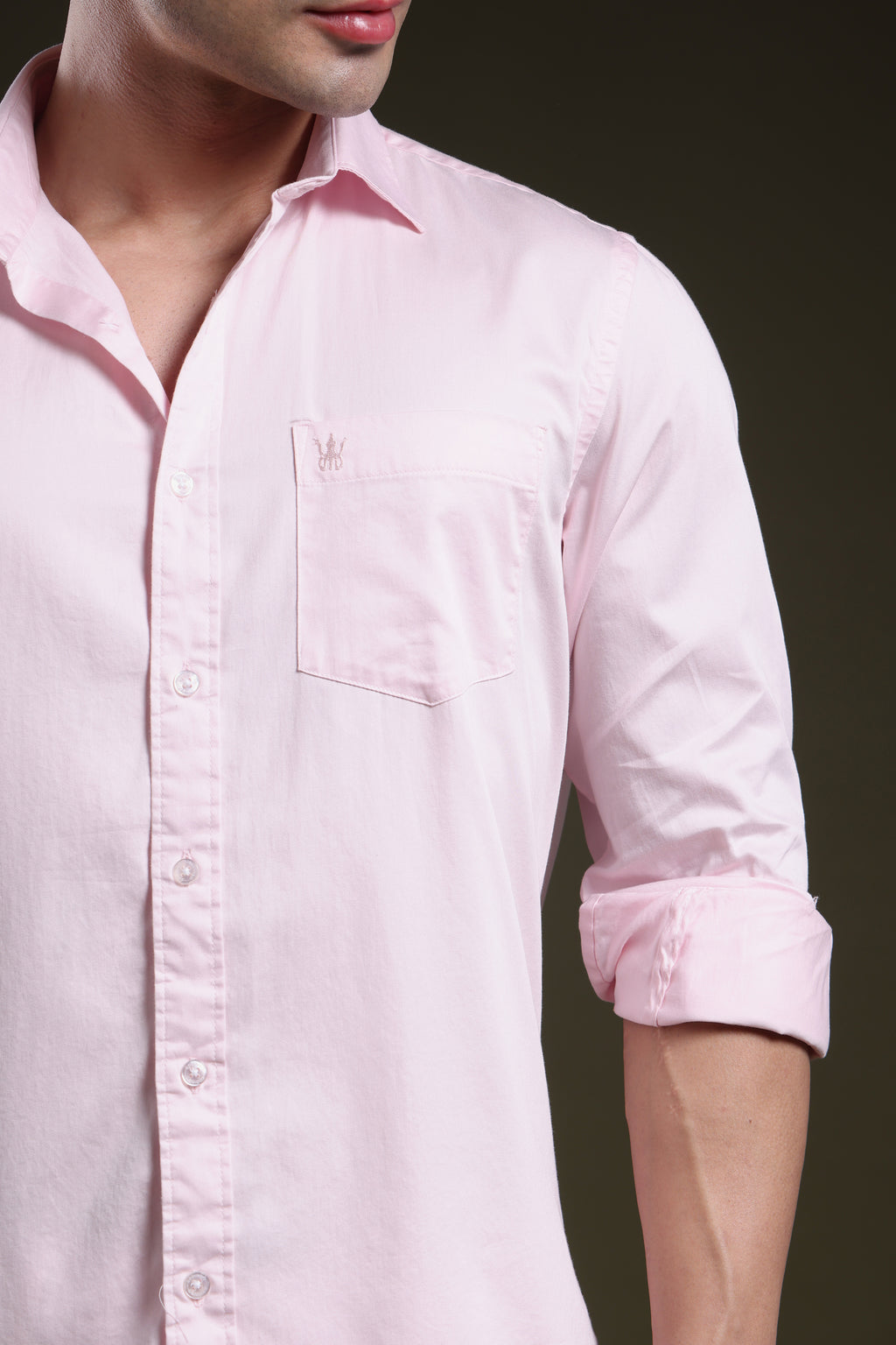 Candyfloss Pink Men's Solid Satin Shirt l Full Sleeve l Slim Fit