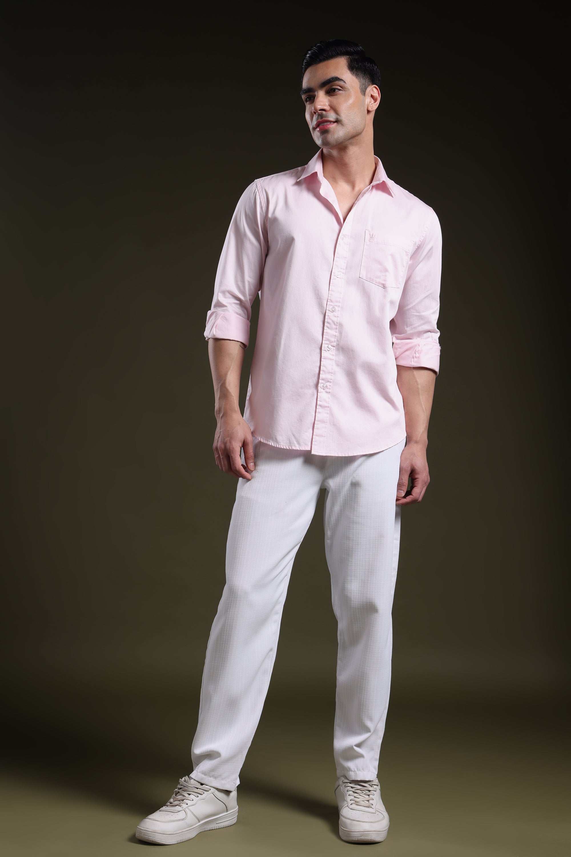 Candyfloss Pink Men's Solid Satin Shirt l Full Sleeve l Slim Fit